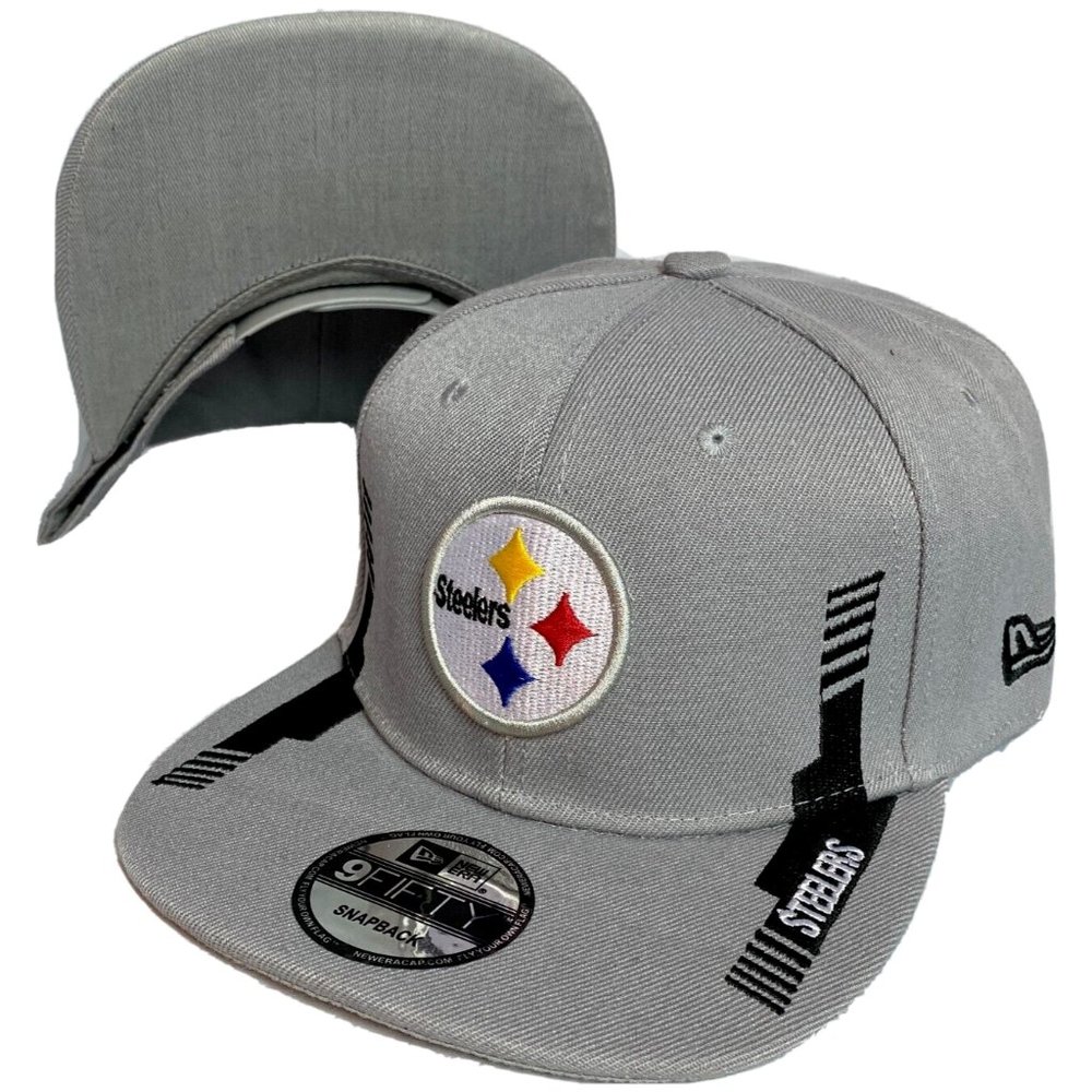 NEW ERA Pittsburgh Steelers Coach Staff SnapBack Hat One Size Fits All Grey 412